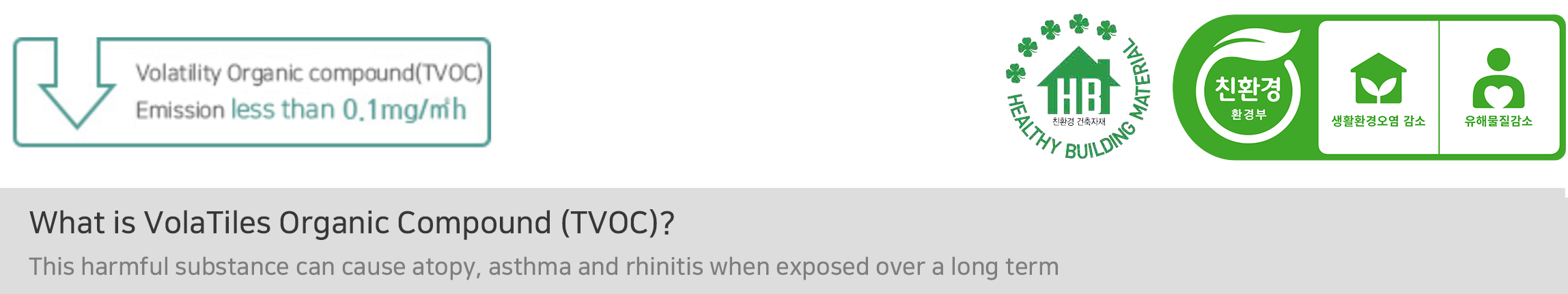 TVOC (Total Volatile Organic Compound): Long-term exposure to VOC can cause atopy, asthma and rhinitis.